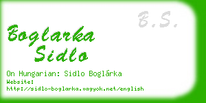 boglarka sidlo business card